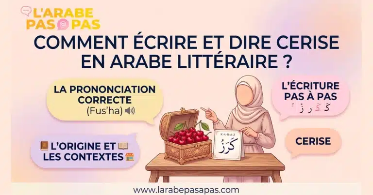 comment écrire et dire cerise en arabe