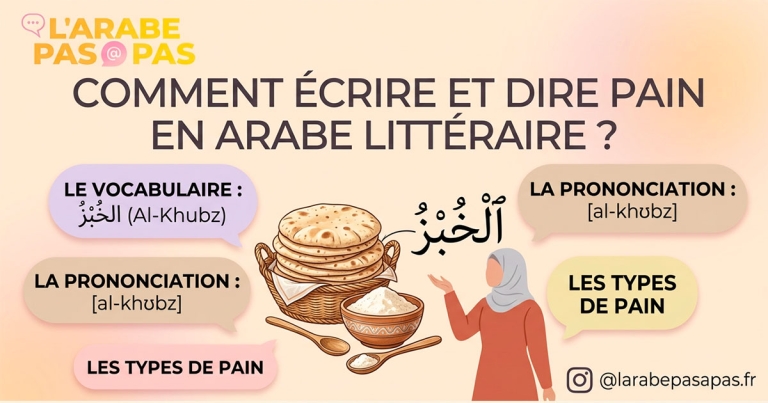 Comment écrire et dire pain en arabe littéraire ?