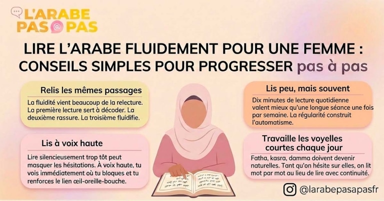 Lire l’arabe fluidement pour une femme